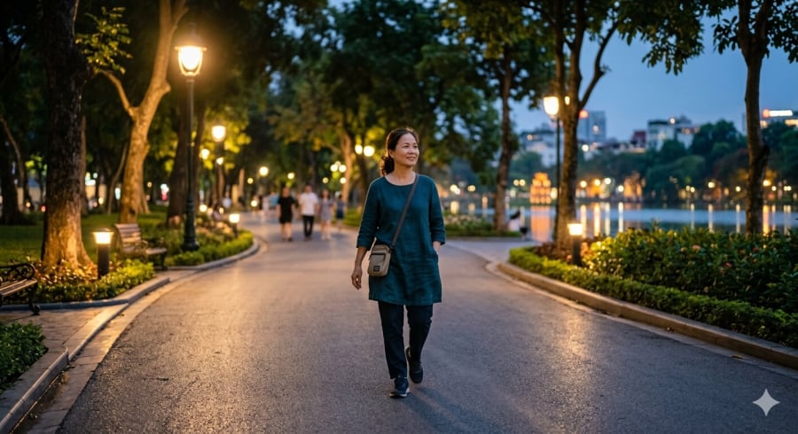 Đi bộ nhẹ vài phút sau bữa ăn là thói quen đơn giản giúp cơ thể vận hành hiệu quả hơn