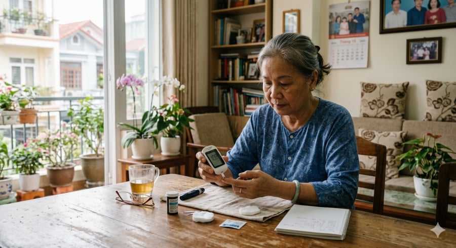 Kiểm tra đường huyết định kỳ giúp phát hiện sớm nguy cơ đái tháo đường.