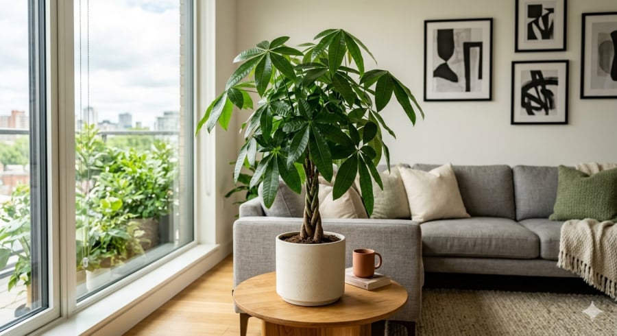 Cây kim ngân thường được chọn để tạo điểm nhấn xanh và mang ý nghĩa tích cực cho không gian sống