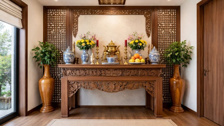 Hướng ban thờ là yếu tố quan trọng trong tâm linh thờ cúng