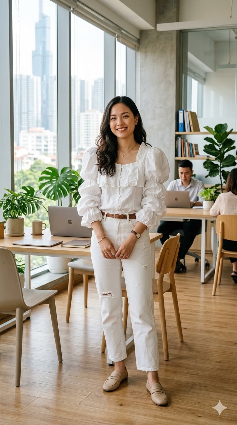 Set đồ tông sáng giúp diện mạo vừa thanh lịch vừa “mát mắt” trong những ngày hè oi bức.