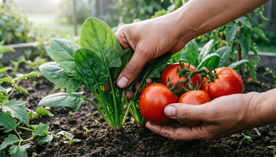 Tự tay thu hoạch rau sạch – thành quả xứng đáng sau những ngày chăm sóc