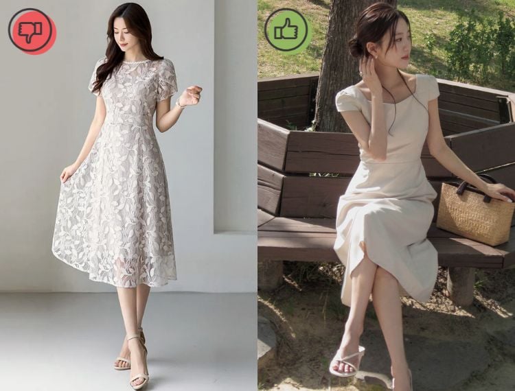 Kiểu váy này đôi khi tạo cảm giác rườm rà, thiếu sự tinh gọn cần thiết trong phong cách hiện đại.