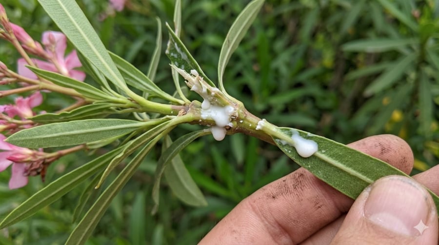 Nhựa trúc đào chứa độc tính mạnh, có thể gây nguy hiểm nếu tiếp xúc hoặc sử dụng sai cách.