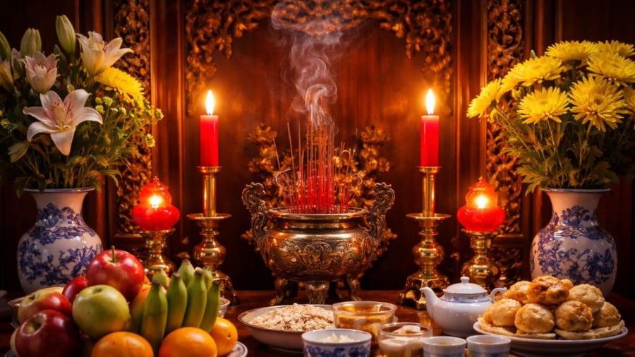 Ban thờ có những đặc điểm này thể hiện gia đạo may mắn