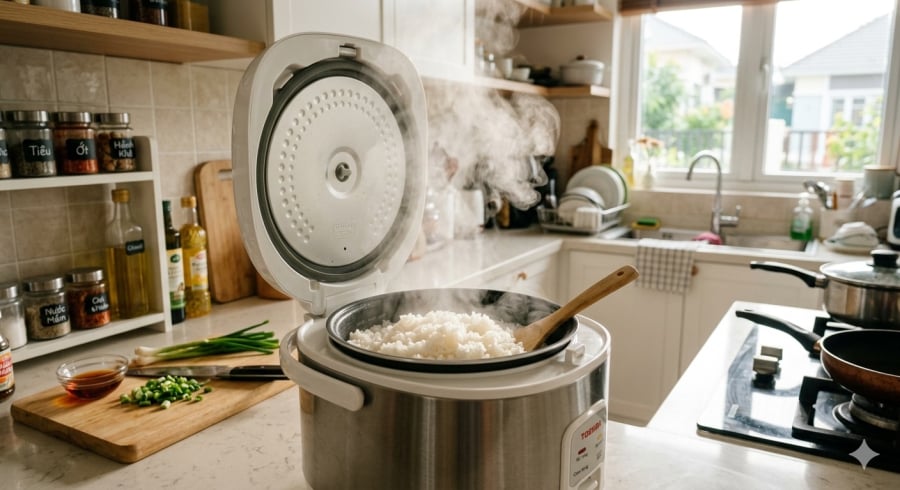 Nồi cơm điện tiện lợi nhưng cần sử dụng đúng cách để đảm bảo an toàn thực phẩm