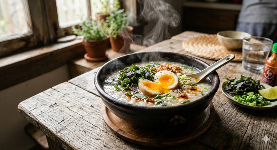 Cháo tía tô – món ăn nhẹ giúp cơ thể dễ chịu khi mệt