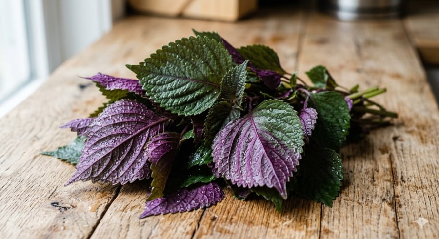 Lá tía tô tươi – nguyên liệu quen thuộc giàu giá trị dinh dưỡng