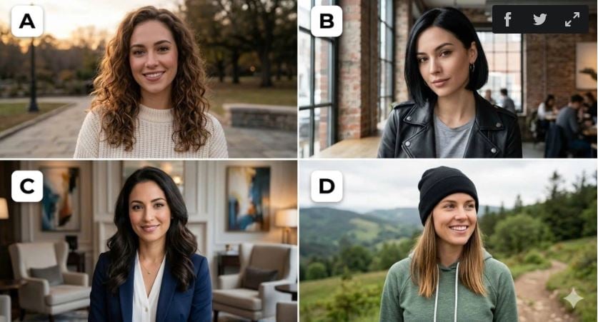 Hãy chọn 1 cô gái bạn thích nhé!