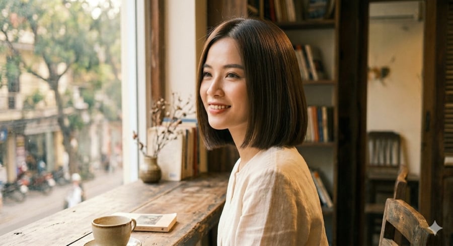 Tóc bob cơ bản tối giản nhưng vẫn giúp định hình khuôn mặt hiệu quả.