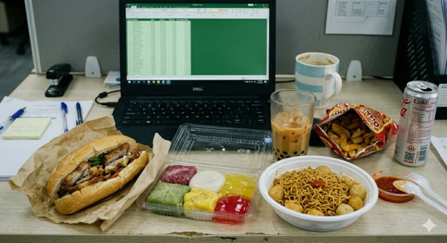 Chế độ ăn dư thừa năng lượng góp phần khiến mỡ tích tụ trong gan theo thời gian.