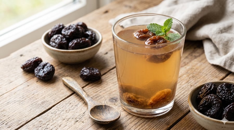 Nước mận khô hỗ trợ tiêu hóa, giúp cơ thể cảm thấy nhẹ nhàng hơn khi dùng hợp lý.