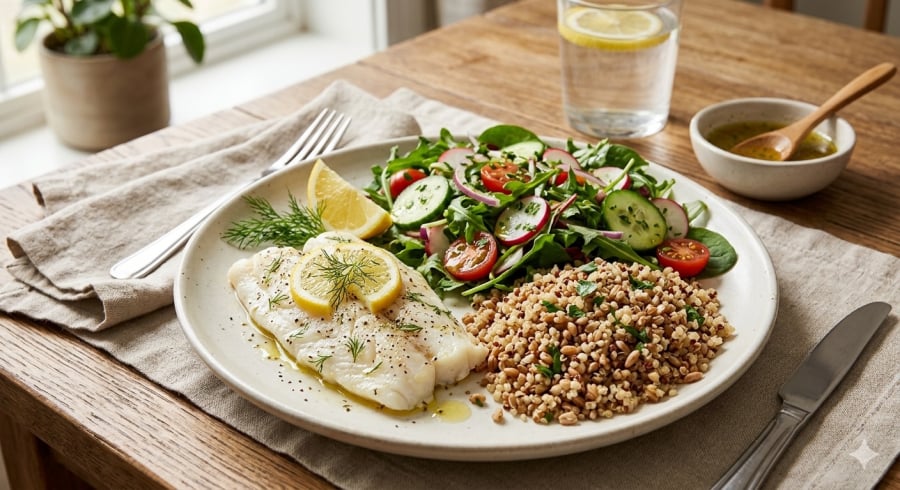 Bữa ăn cân bằng dinh dưỡng góp phần hỗ trợ cơ thể hoạt động ổn định