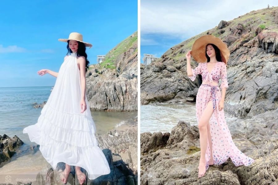 Khi di chuyển, tà váy tạo hiệu ứng thướt tha, mang lại cảm giác nhẹ nhàng rất đặc trưng.