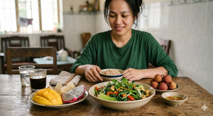 Caption: Chế độ ăn hợp lý giúp giảm gánh nặng cho thận và hỗ trợ cải thiện tình trạng ngứa