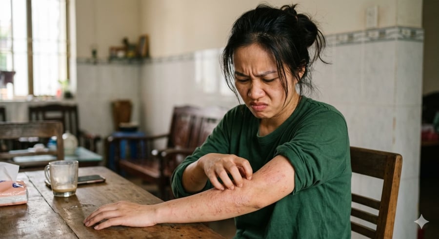 Ngứa kéo dài không rõ nguyên nhân có thể là dấu hiệu cơ thể đang gặp vấn đề bên trong