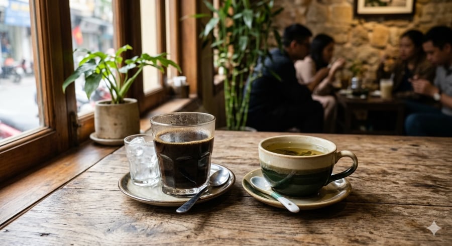 Cà phê và trà xanh mang lại lợi ích khi sử dụng đúng cách, nhưng không nên thay thế nước lọc