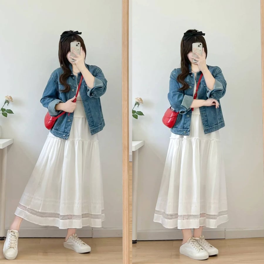 Phom dáng chữ A là lựa chọn lý tưởng cho những ai muốn “giấu dáng” một cách tinh tế.