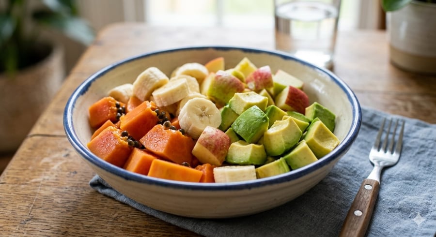 Trái cây tươi, mềm và dễ ăn giúp người cao tuổi bổ sung dinh dưỡng mỗi ngày.