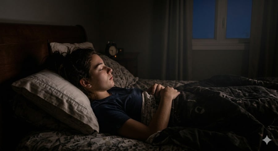 Giữ môi trường tối và tâm lý thoải mái giúp bạn dễ ngủ lại hơn