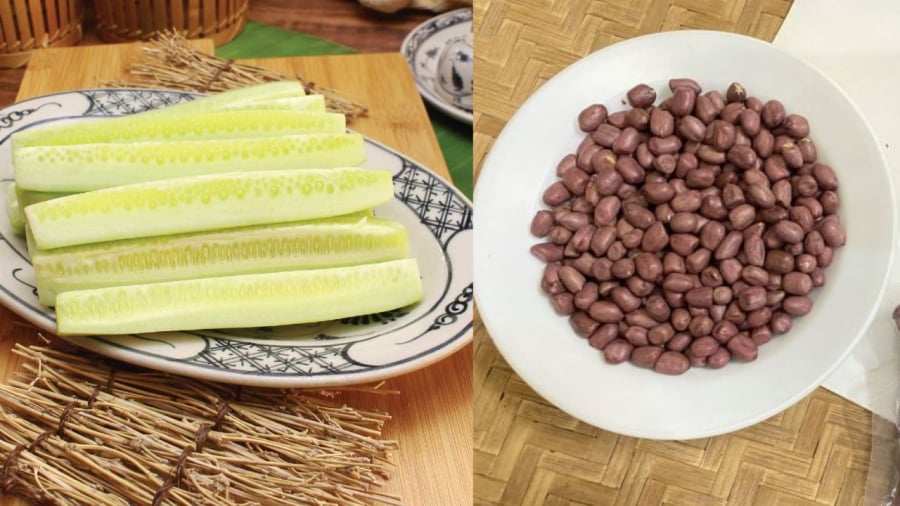 Lạc rang, dưa chuột chẻ là những món chi phí thấp, dễ chuẩn bị.