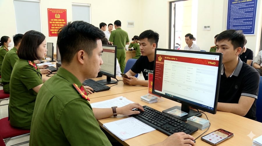 Thông tin từ VNeID được chuyển thẳng đến cơ quan công an để xử lý nhanh chóng (Ảnh minh hoạ AI)