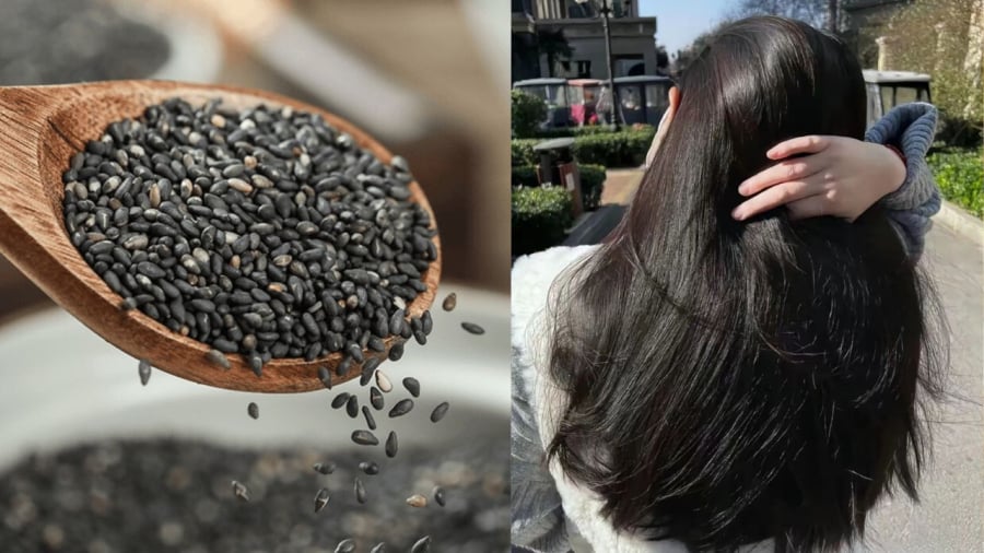 Mè đen chứa nhiều dưỡng chất giúp tăng cường sức khỏe của tóc.