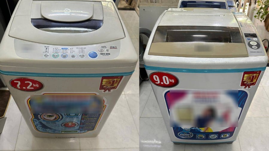 Trọng lượng ghi trên máy có liên quan đến lượng quần áo có thể giặt một lần.