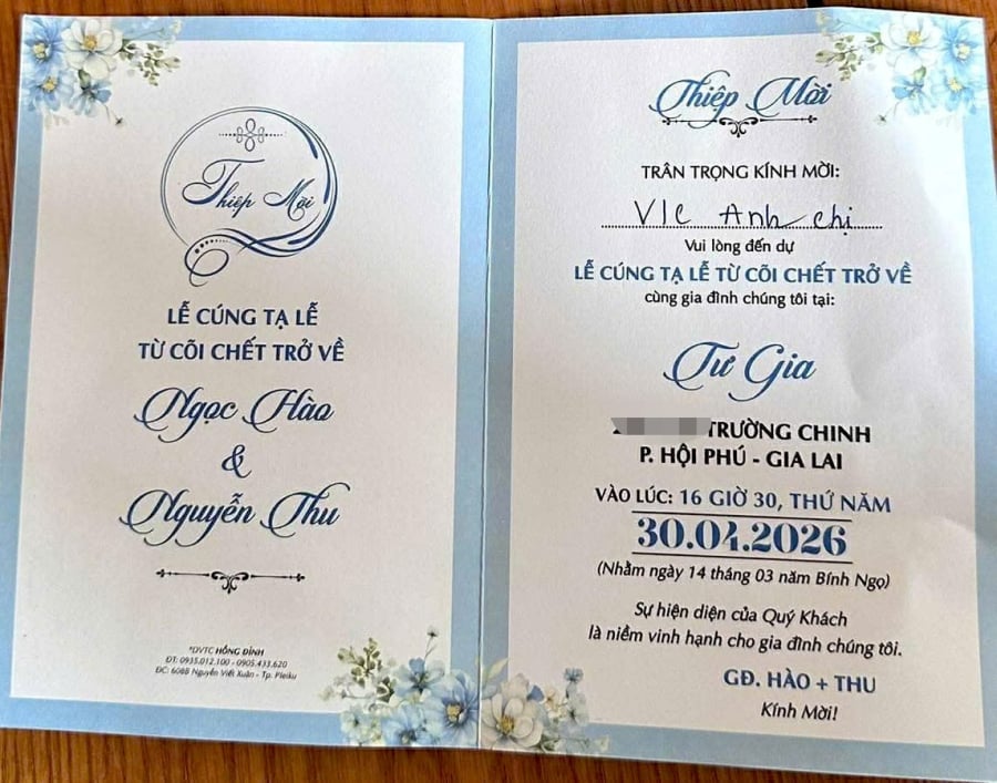 Sau khi dần hồi phục, vợ chồng anh Hào – chị Thu quyết định tổ chức lễ cúng nhằm bày tỏ lòng biết ơn tới những tiểu thương đã kịp thời cứu giúp, cùng bà con, bạn bè đã thăm hỏi, động viên trong thời gian họ điều trị.    