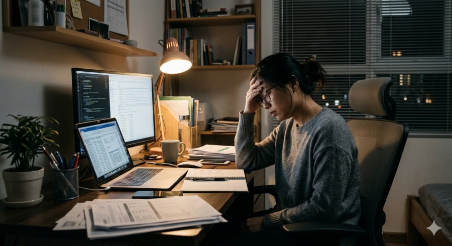 Căng thẳng kéo dài không chỉ ảnh hưởng đến tinh thần mà còn khiến cơ thể dễ rơi vào trạng thái mệt mỏi, mất cân bằng sinh hoạt.