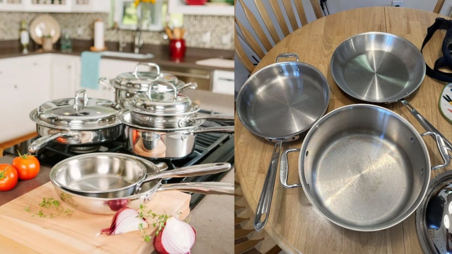 Bạn không nên rửa nồi, chảo inox ngay khi còn nóng và cũng hạn chế để thức ăn trong nồi quá lâu (đặc biệt là đồ chua, mặn).