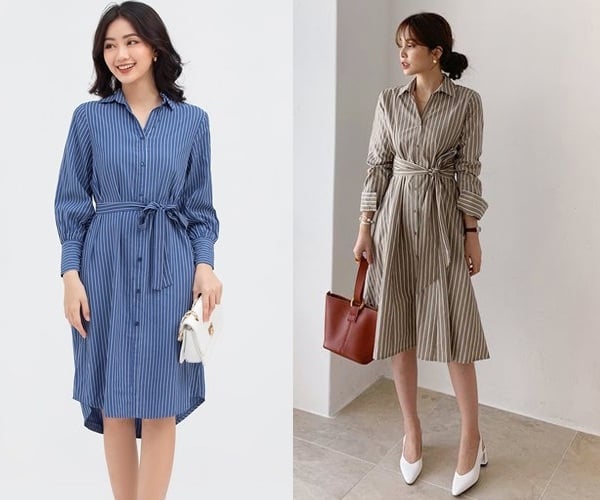 Những đường kẻ dọc giúp tạo hiệu ứng kéo dài cơ thể, từ đó khiến vóc dáng trông thanh thoát hơn. 