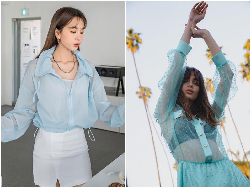 Khác với các mẫu sơ mi đứng dáng thường thấy nơi công sở, áo chiffon gây ấn tượng bởi chất liệu mỏng nhẹ và có độ rũ tự nhiên. 