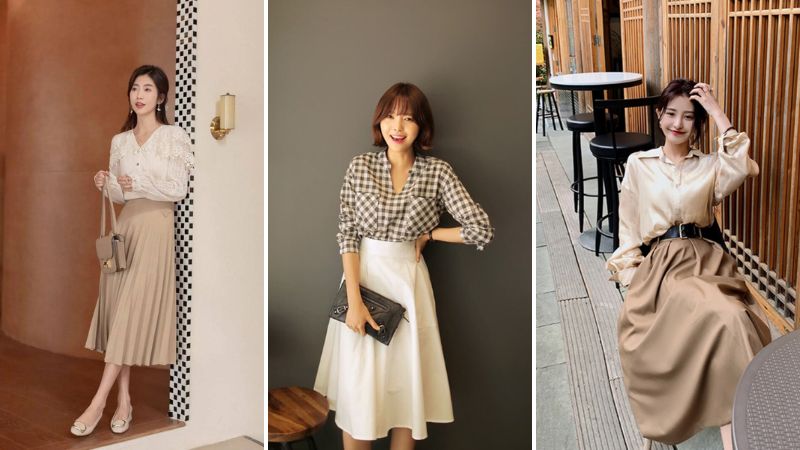 Không chỉ dành cho các cô gái trẻ, chân váy midi còn là item được nhiều phụ nữ trưởng thành yêu thích nhờ vẻ ngoài thanh lịch và tinh tế.