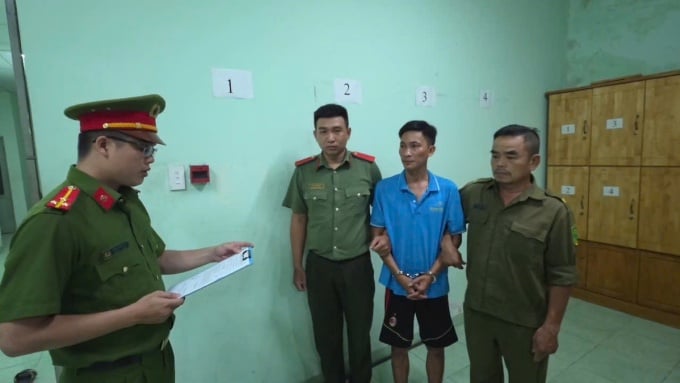 Đối tượng Bùi Trung Quốc bị bắt.