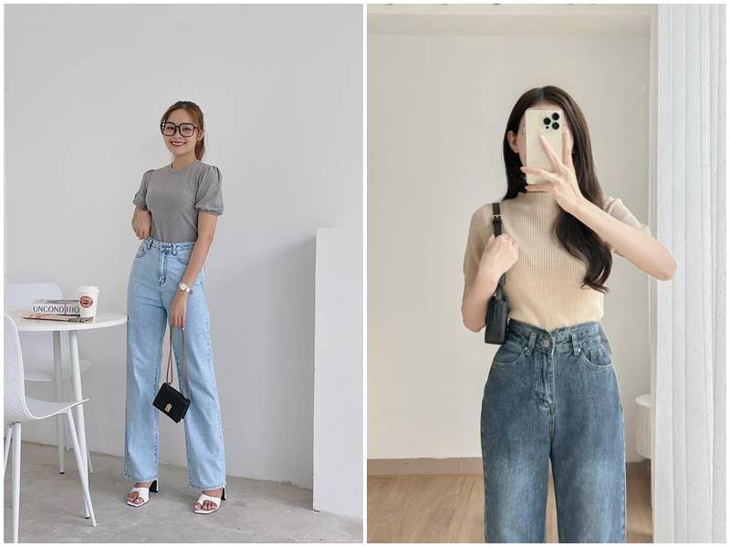 Thiết kế cạp cao giúp tạo cảm giác chân dài hơn, đồng thời phần ống suông nhẹ lại mang đến sự thoải mái khi di chuyển.