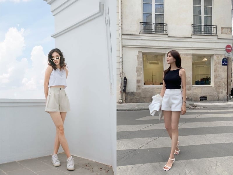 Một trong những thiết kế nổi bật nhất mùa hè năm nay chính là áo tank top dáng ôm nhẹ. 
