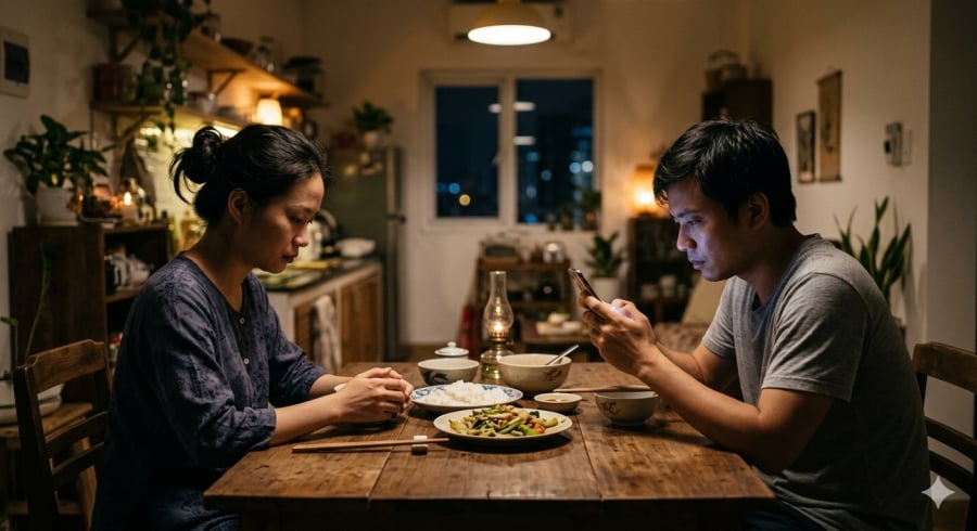 Nhiều cuộc hôn nhân không đổ vỡ vì một chuyện quá lớn, mà từ những lần im lặng kéo dài mỗi ngày.