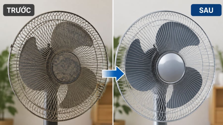 Nhiều mẹo thú vị giúp bạn làm sạch quạt mà không phải tháo khung