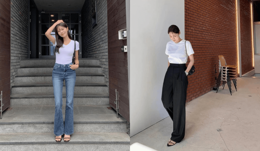Chỉ cần thay đổi kiểu váy là tổng thể outfit đã mang màu sắc hoàn toàn khác nhau.