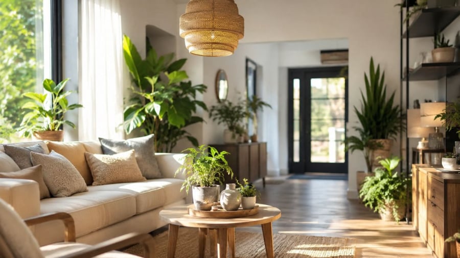Trang trí cây xanh phù hợp chính là một cách tạo điểm mới tăng sinh khí cho không gian sống