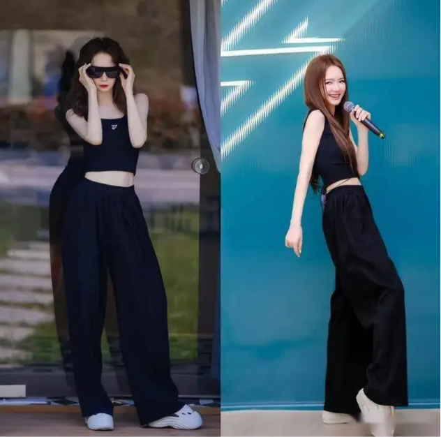  Khi màu sắc giữa áo và quần có sự liền mạch, cơ thể sẽ không bị chia khúc, từ đó tạo cảm giác cao hơn đáng kể.