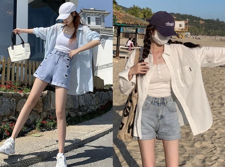 Chỉ cần mix cùng quần short, chân váy ngắn hoặc khoác ngoài bikini, outfit đã lập tức mang đậm tinh thần nghỉ dưỡng.