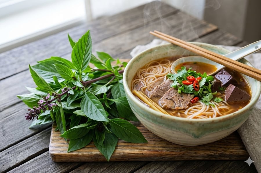 Rau húng quế là loại rau gia vị quen thuộc nhưng chứa nhiều hoạt chất có lợi cho sức khỏe.