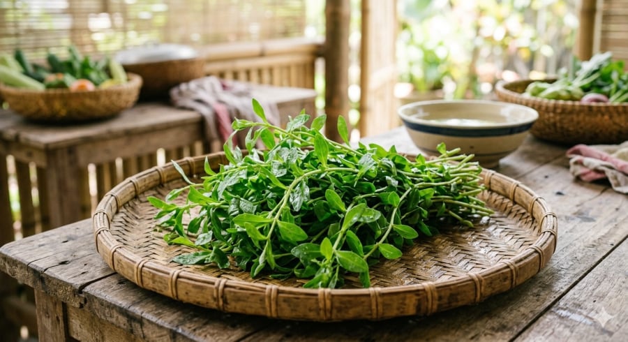 Rau đắng đất là loại rau mọc tự nhiên, được nhiều người dùng để thanh nhiệt và hỗ trợ sức khỏe gan.