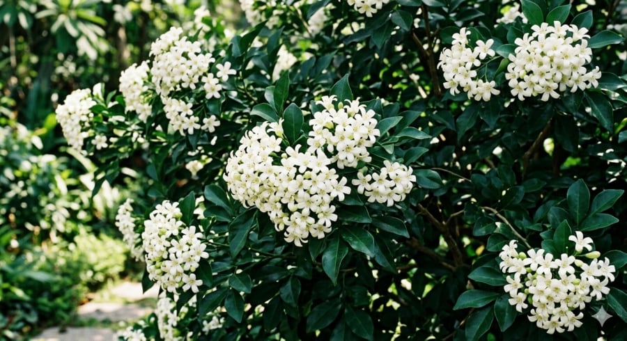 Hoa nguyệt quế có hương thơm dịu nhẹ, thường nở nhiều vào thời điểm thời tiết ấm áp.