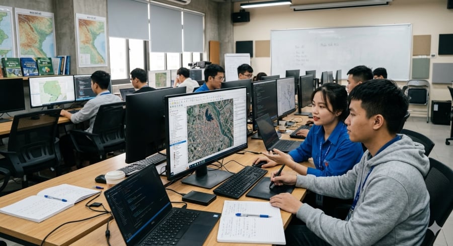 Khoa học Thông tin Địa không gian là lĩnh vực kết hợp công nghệ, dữ liệu lớn và AI.