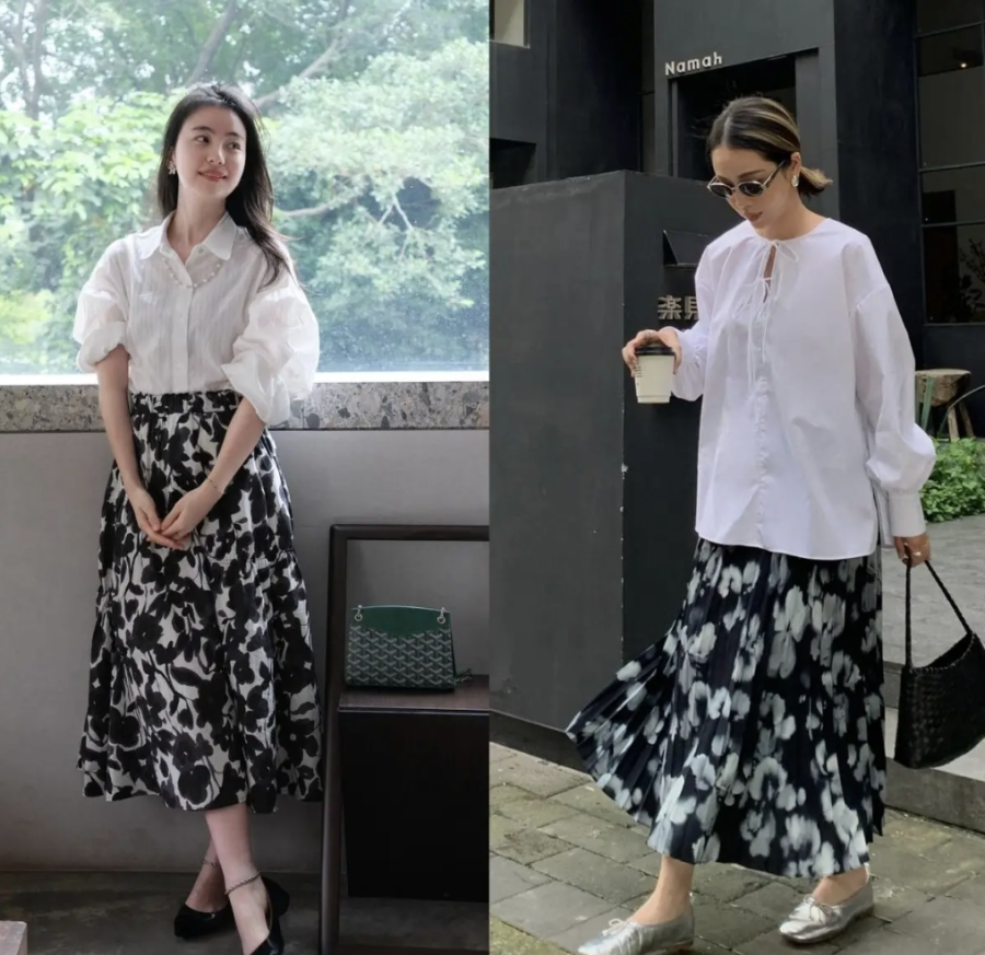 Đây là kiểu trang phục có thể mặc từ công sở đến những buổi gặp gỡ cần sự chỉn chu mà vẫn không lo lỗi mốt.