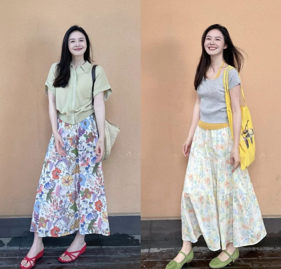 Đây là kiểu trang phục rất phù hợp với mùa hè vì tạo vẻ ngoài tươi tắn và trẻ trung hơn.