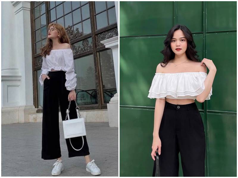 Mùa hè năm nay, các mẫu áo trễ vai mang phong cách tối giản đang được ưu ái nhiều hơn những thiết kế quá nhiều bèo nhún hoặc chi tiết rườm rà. 